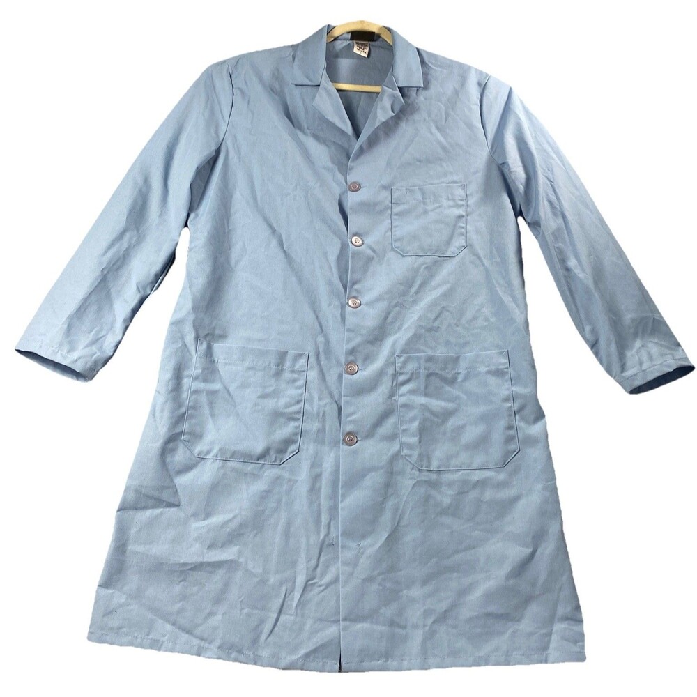 Red Kap mens Rk Lab Coat With Pockets, Light Blue Size 44R